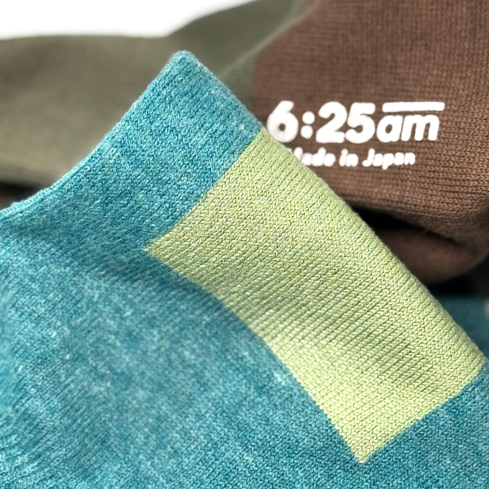 6:25am Men Sock 〈グリーン〉
