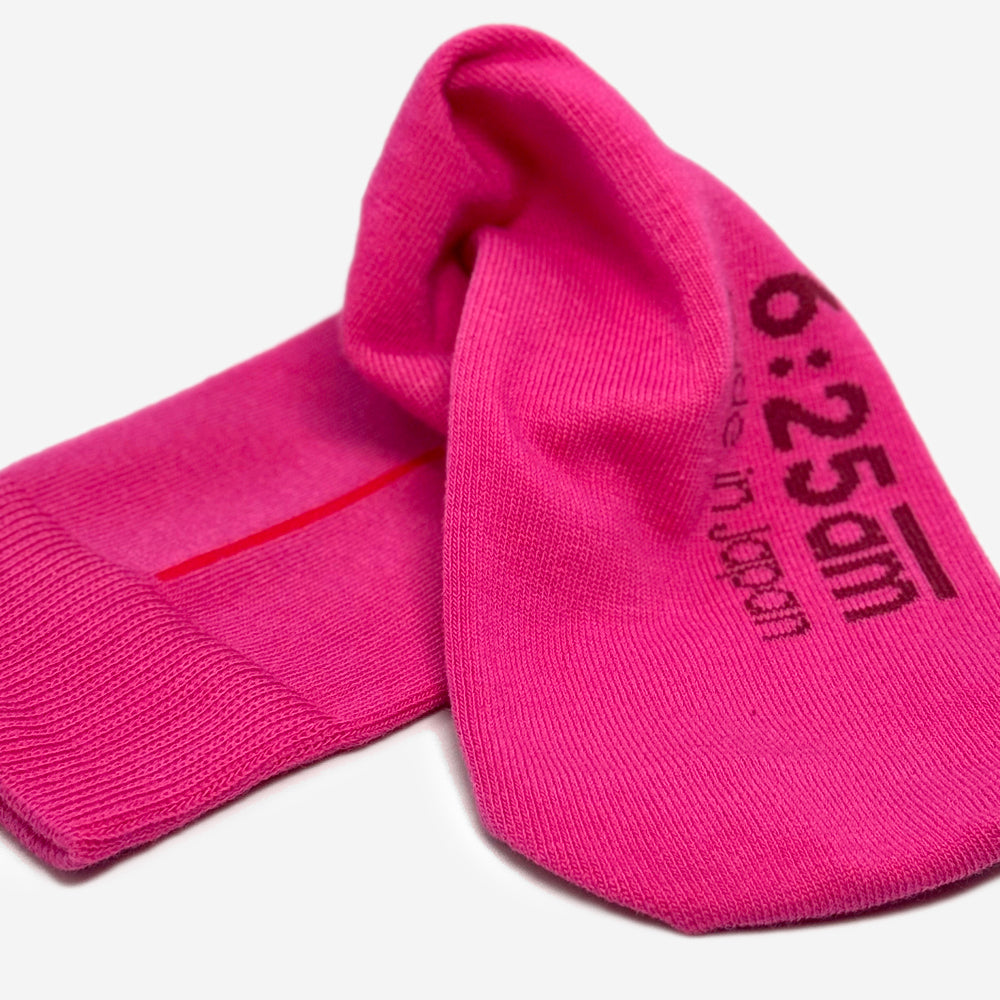 6:25am Red Line Sock 〈ネオンピンク〉
