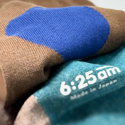 6:25am Men Sock 〈ダークブラウン〉