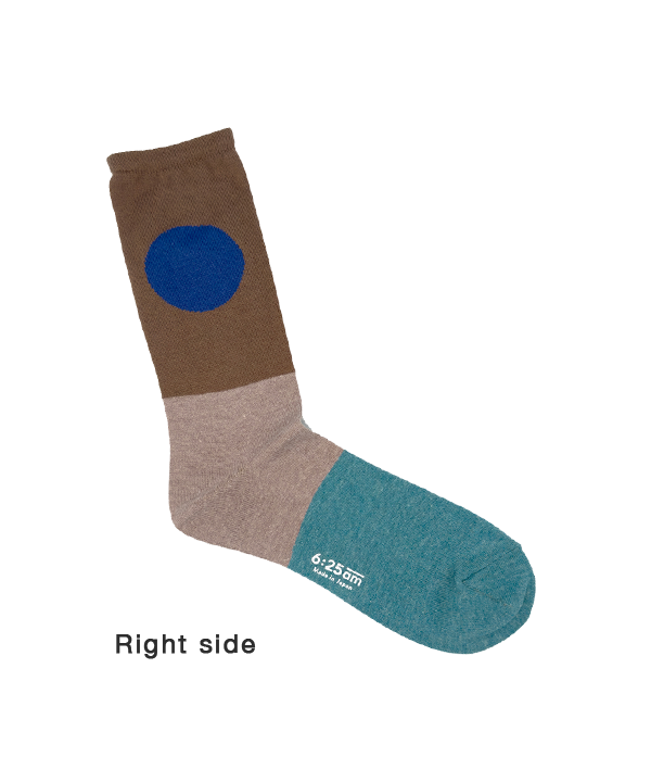 6:25am Men Sock 〈ダークブラウン〉