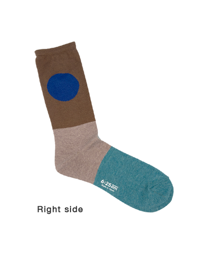 6:25am Men Sock 〈ダークブラウン〉