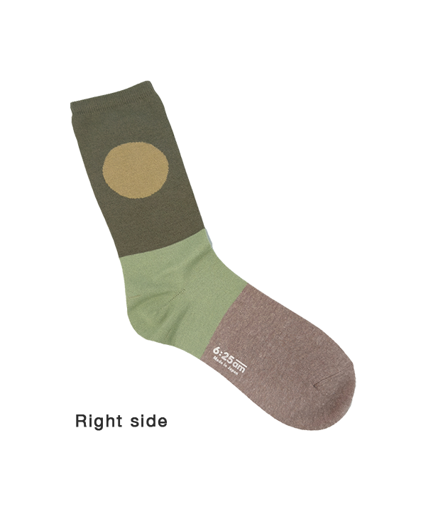 6:25am Men Sock 〈ダークグリーン〉