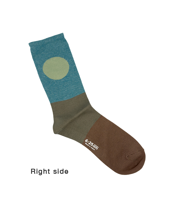6:25am Men Sock 〈グリーン〉