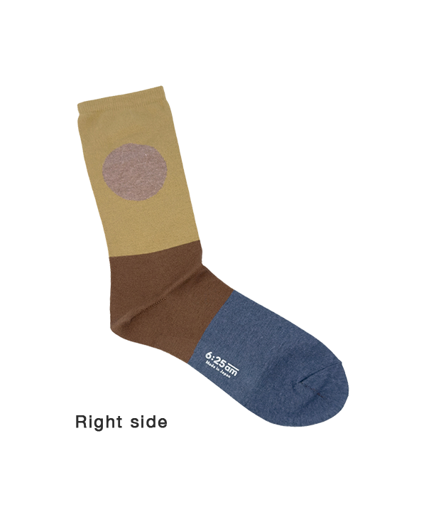 6:25am Men Sock 〈カーキ〉