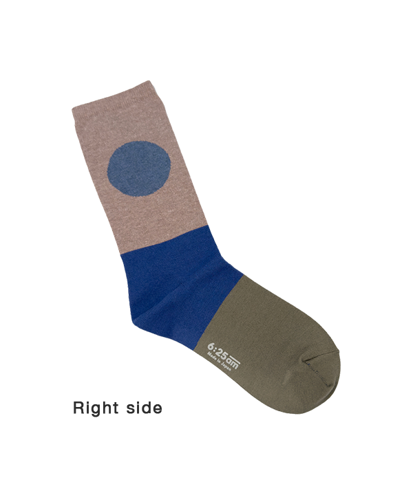 6:25am Men Sock 〈ライトブラウン〉