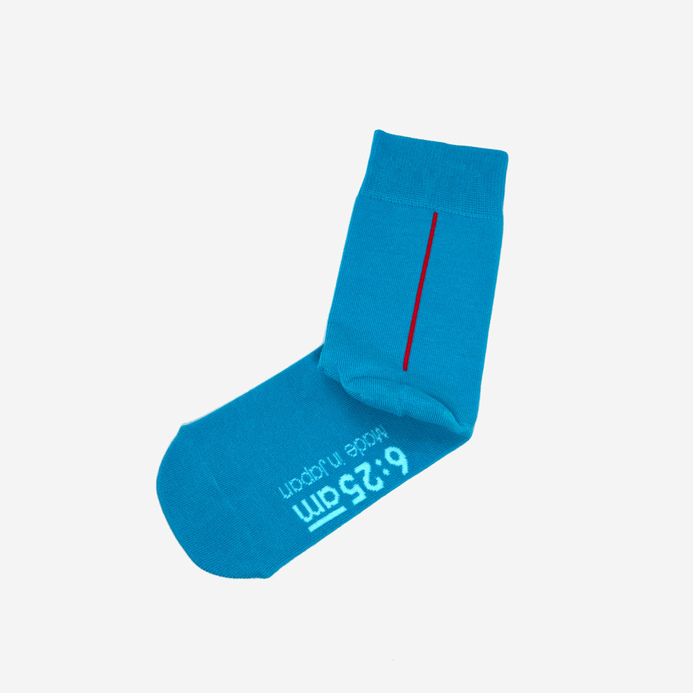 6:25am Red Line Sock 〈レイクブルー〉
