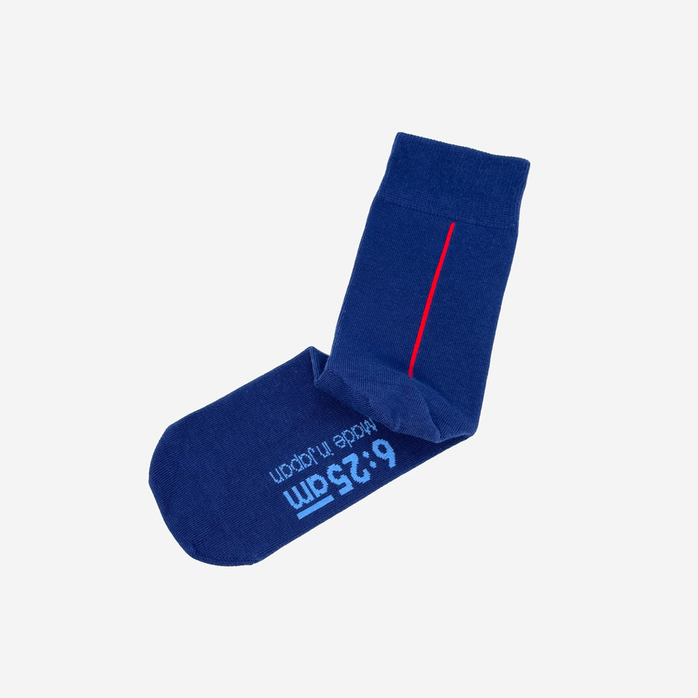 6:25am Red Line Sock 〈ネイビーブルー〉