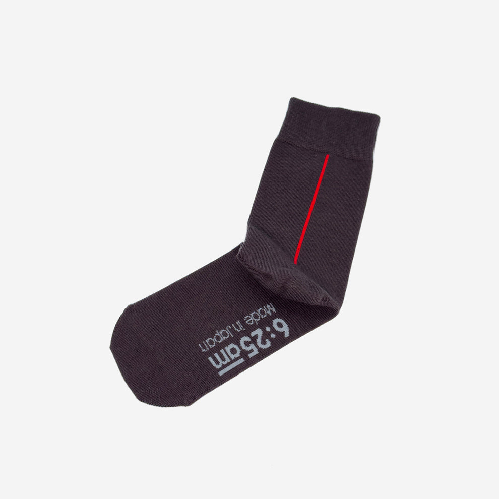 6:25am Red Line Sock 〈チェスナットブラウン〉