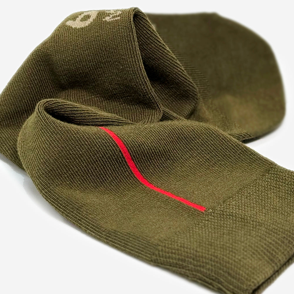 6:25am Red Line Sock 〈オリーブグリーン〉
