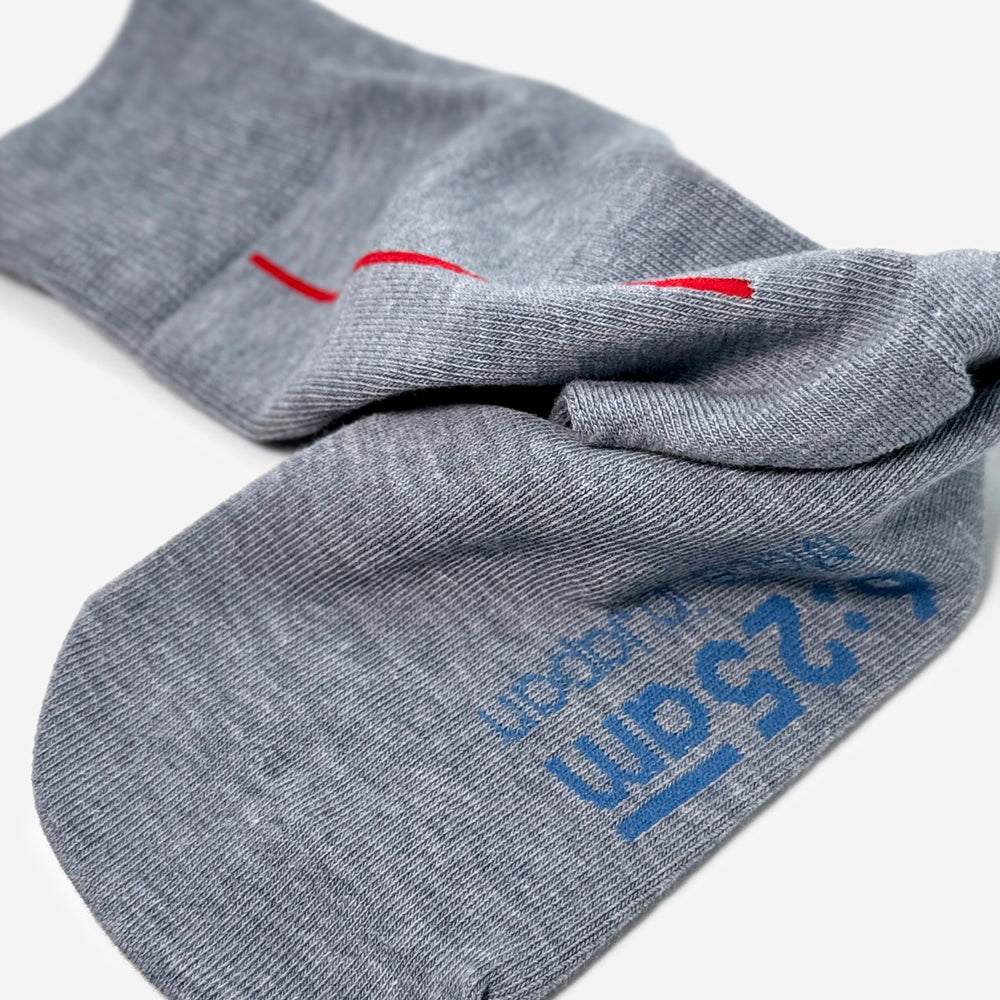 6:25am Red Line Sock 〈パールグレー〉