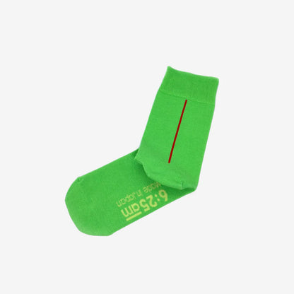 6:25am Red Line Sock 〈ネオングリーン〉