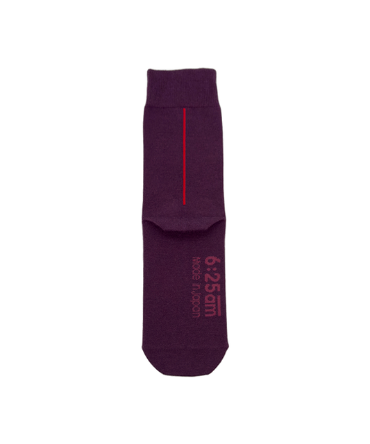 6:25am Red Line Sock 〈ベリーレッド〉