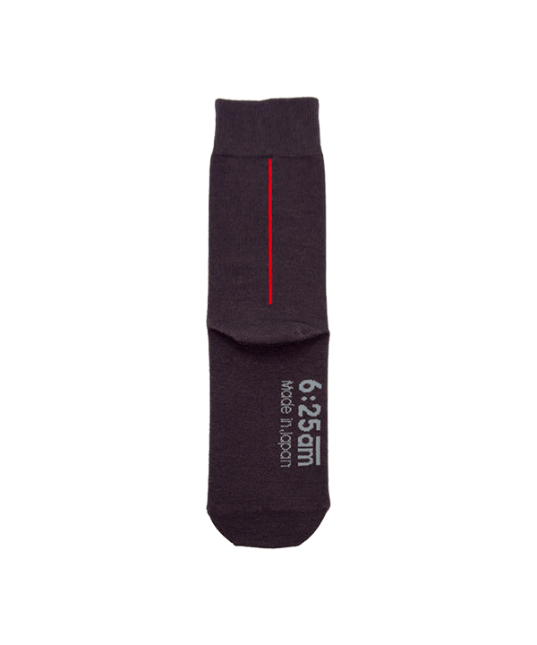 6:25am Red Line Sock 〈チェスナットブラウン〉