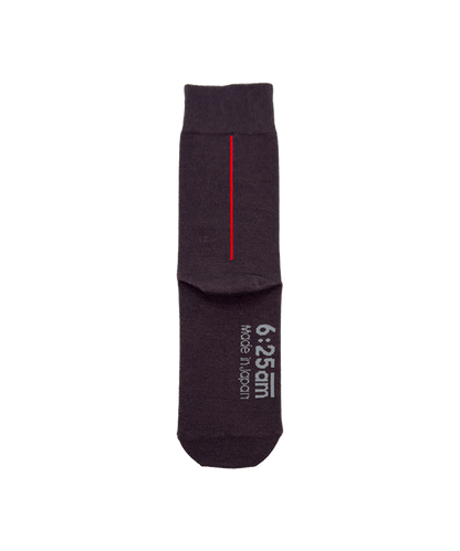 6:25am Red Line Sock 〈チェスナットブラウン〉