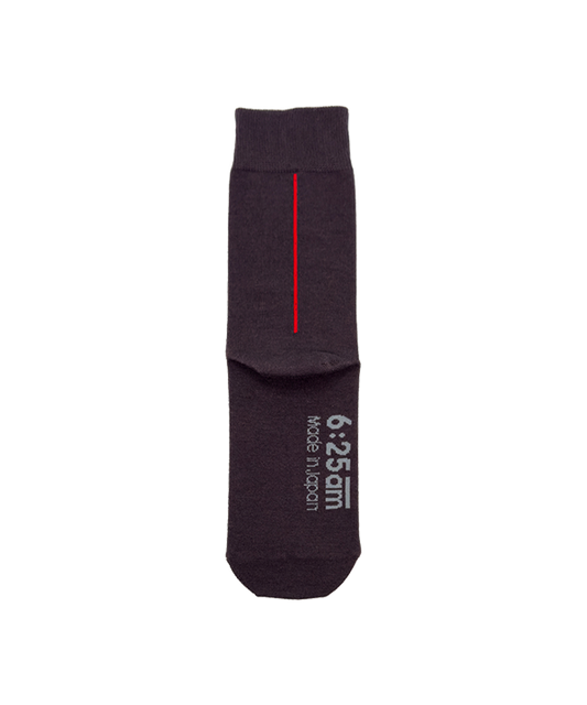 6:25am Red Line Sock 〈チェスナットブラウン〉