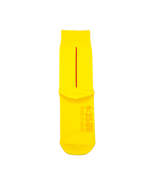 6:25am Red Line Sock 〈レモンイエロー〉