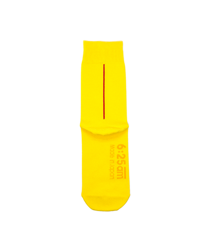 6:25am Red Line Sock 〈レモンイエロー〉