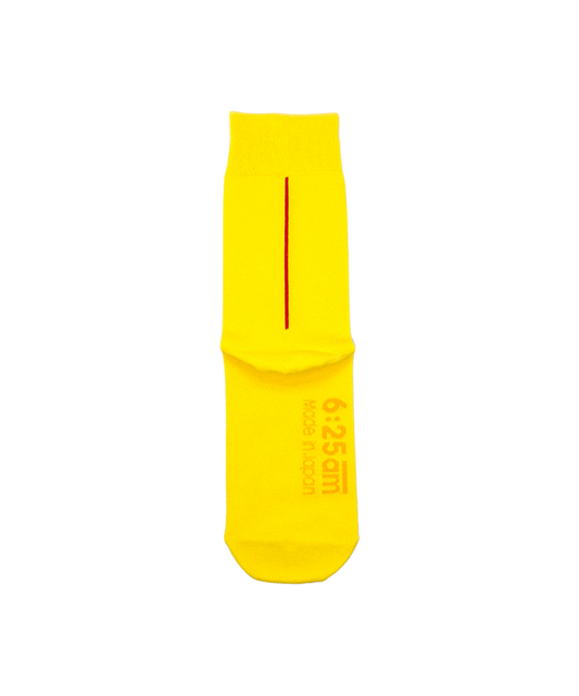6:25am Red Line Sock 〈レモンイエロー〉