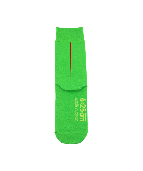 6:25am Red Line Sock 〈ネオングリーン〉