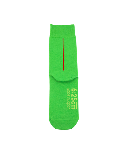 6:25am Red Line Sock 〈ネオングリーン〉
