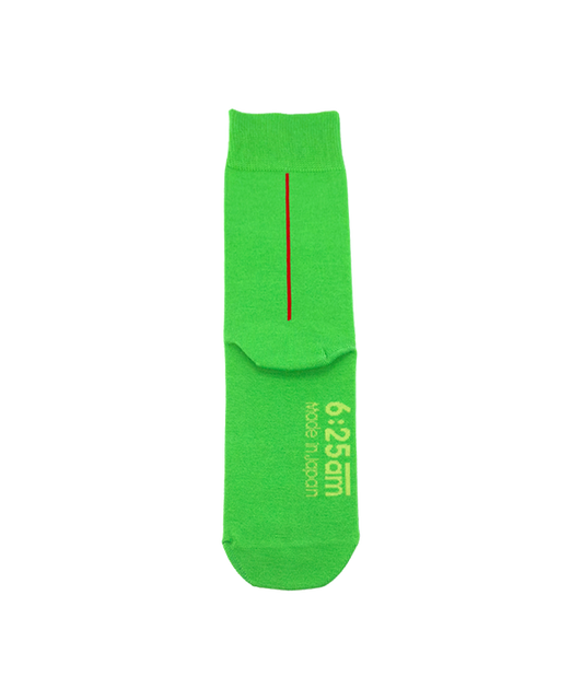 6:25am Red Line Sock 〈ネオングリーン〉
