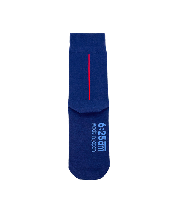 6:25am Red Line Sock 〈ネイビーブルー〉