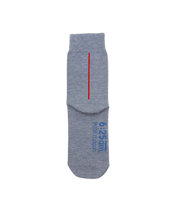 6:25am Red Line Sock 〈パールグレー〉