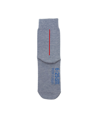 6:25am Red Line Sock 〈パールグレー〉
