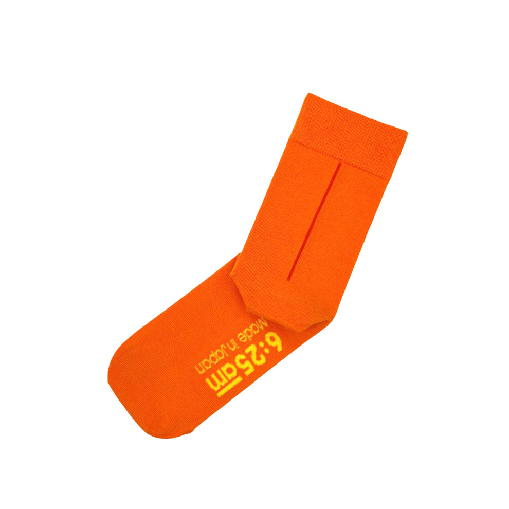 6:25am Red Line Sock 〈タンジェリンオレンジ〉