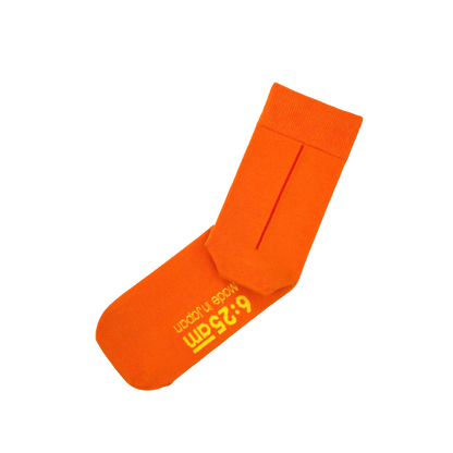 6:25am Red Line Sock 〈タンジェリンオレンジ〉