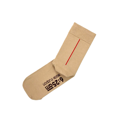 6:25am Red Line Sock 〈ウィートベージュ〉