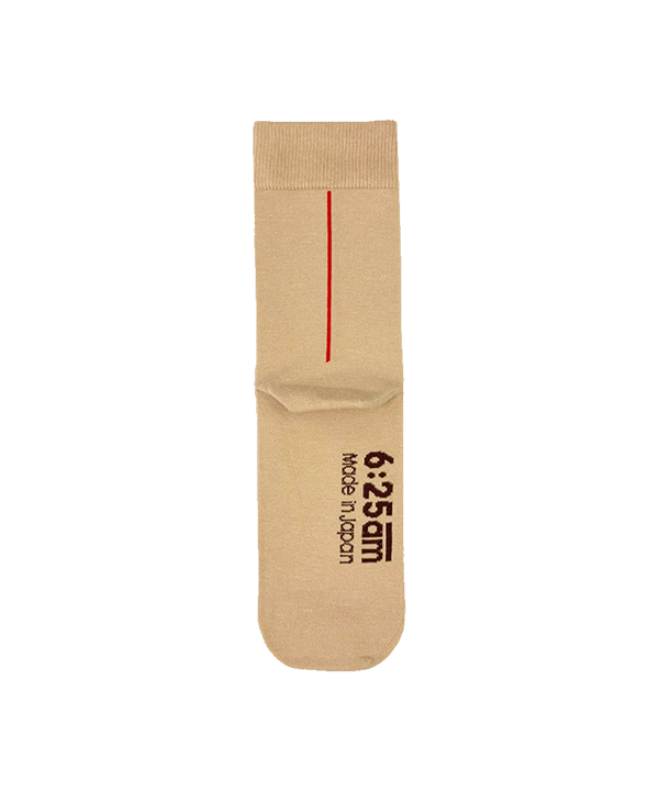 6:25am Red Line Sock 〈ウィートベージュ〉