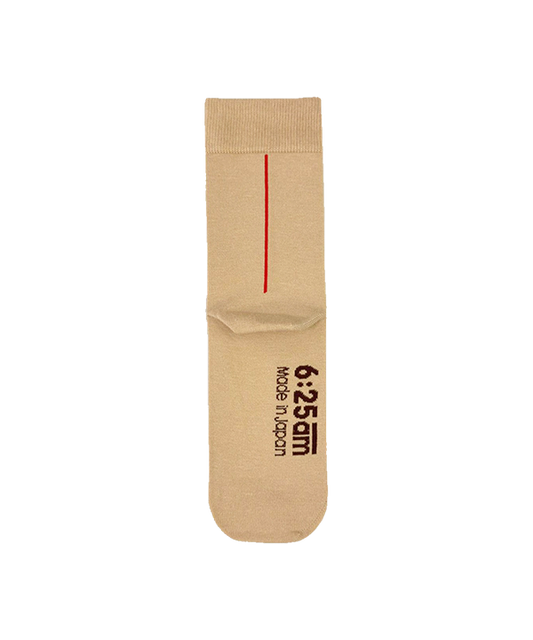 6:25am Red Line Sock 〈ウィートベージュ〉