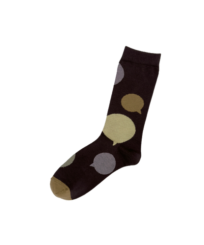 6:25am Speech Sock 〈ディープブラウン〉