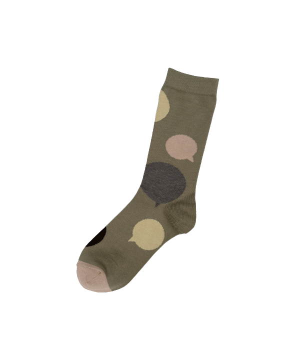 6:25am Speech Sock 〈グレイッシュグリーン〉