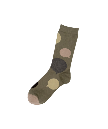 6:25am Speech Sock 〈グレイッシュグリーン〉