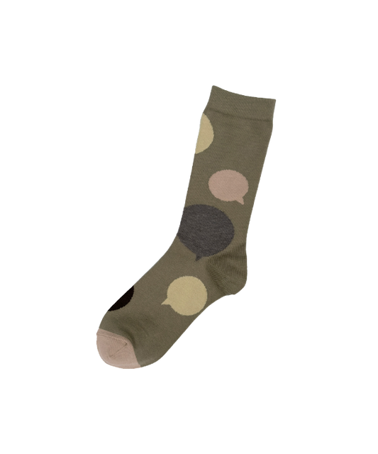 6:25am Speech Sock 〈グレイッシュグリーン〉