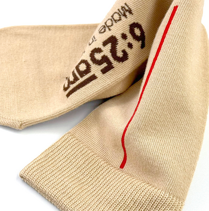 6:25am Red Line Sock 〈ウィートベージュ〉